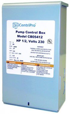 Goulds Centripro Well Water Pump Control Box
